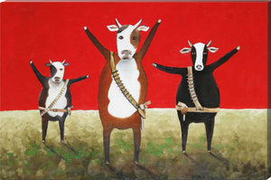 bovine gang | PRINT on CANVAS<br><i>various sizes | from my original painting</i>