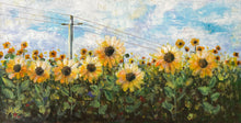 sunflowers of the scenic rim | PRINT on CANVAS<br><i>100x50cm | from my original painting</i>