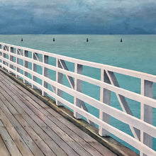 storm over shorncliffe pier | PRINT on CANVAS<br><i>120x80cm | from my original painting</i>