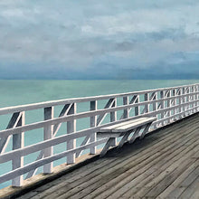 storm over shorncliffe pier | PRINT on CANVAS<br><i>120x80cm | from my original painting</i>