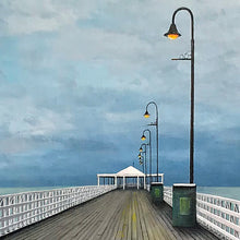 storm over shorncliffe pier | PRINT on CANVAS<br><i>120x80cm | from my original painting</i>