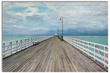 storm over shorncliffe pier | PRINT on CANVAS<br><i>120x80cm | from my original painting</i>