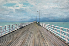 storm over shorncliffe pier | PRINT on CANVAS<br><i>120x80cm | from my original painting</i>