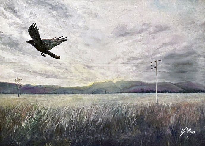 the crow flies north of bajool | A3 print