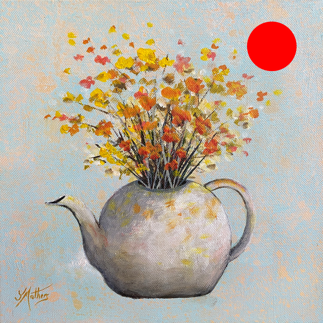 tea flowers  |  original painting<br><i>25x25cm on gallery wrapped canvas</i>