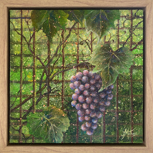 on the vine | original painting<br><i>30x30cm on gallery wrapped canvas</i><br>- framed painting -