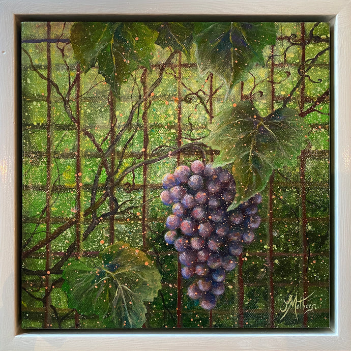 on the vine | original painting<br><i>30x30cm on gallery wrapped canvas</i><br>- framed painting -