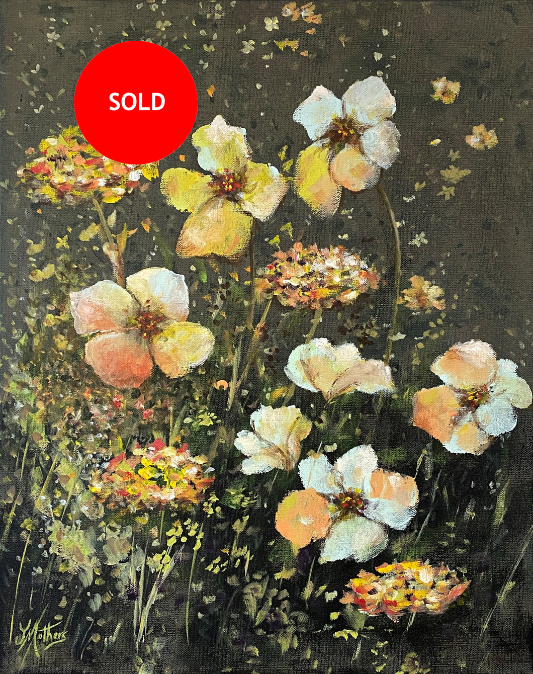 early morning flowers  |  original painting<br><i>40x50cm on gallery wrapped canvas</i><br>SOLD
