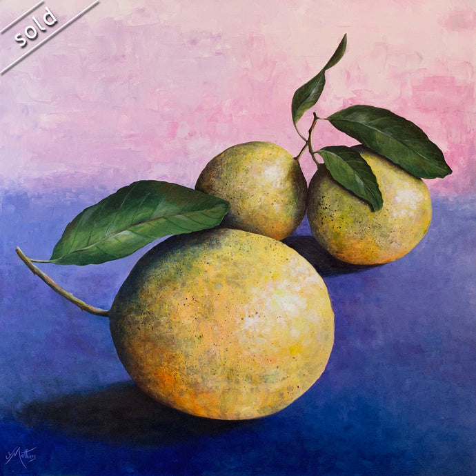 life and lemons  |  original painting<br><i>91x91cm on gallery wrapped canvas</i>