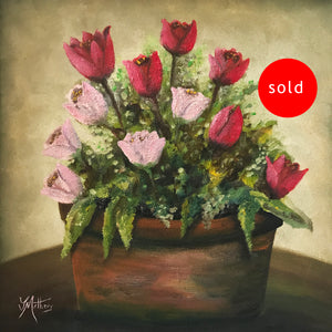 tulips  |  40x40cm  |  original painting SOLD