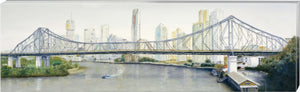PRINT on CANVAS | story bridge brisbane city<br><i>100x30cm | from my original painting</i>