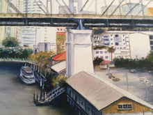 PRINT on CANVAS | story bridge brisbane city<br><i>100x30cm | from my original painting</i>