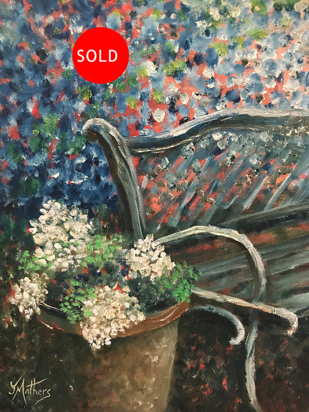 the garden seat  |  30x40cm  |  original oil painting SOLD