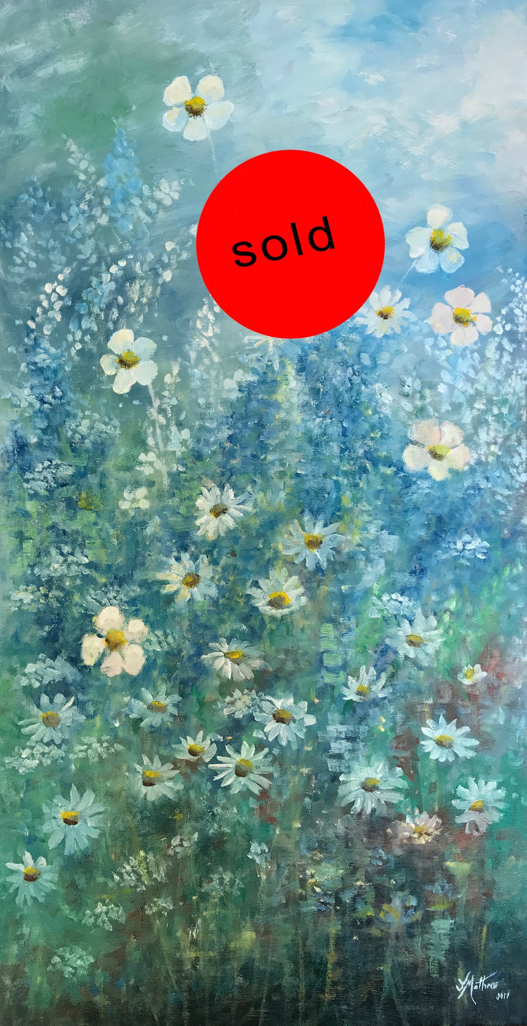 blue garden  |  45x91cm  |  original oil painting SOLD