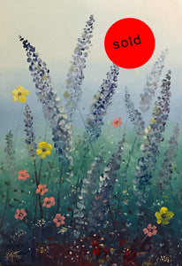 lavender garden  | 45x65cm | original oil painting SOLD