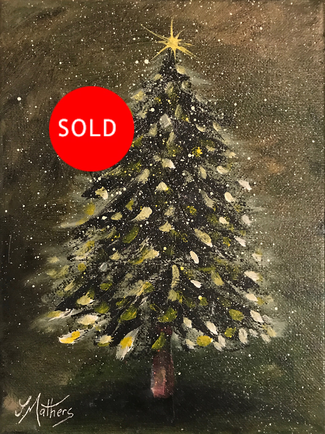 christmas pine  |  18x24cm  |  original oil painting SOLD