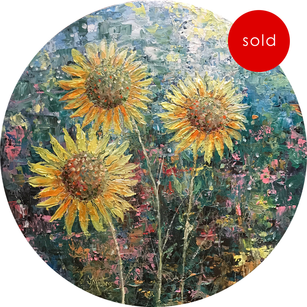 facing the sun  |  50x50cm  |  original painting SOLD