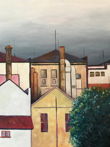 fortitude valley view  |  168x70cm  |  triptych original painting SOLD