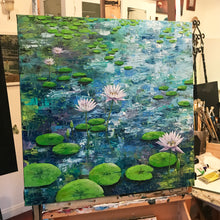 early morning lilies  |  60x60cm  |  original painting SOLD