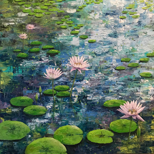 early morning lilies  |  60x60cm  |  original painting SOLD