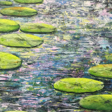 water lily reflections  |  90x45cm  |  original painting SOLD