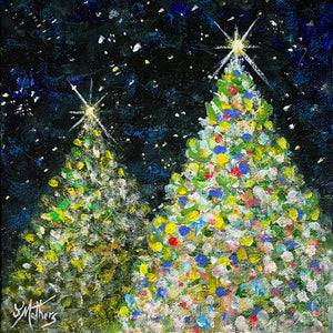 tinsel town  |  original painting<br><i>20x20cm on gallery wrapped canvas</i><br>- framed painting -