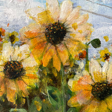 sunflowers of the scenic rim |  original painting<br><i>framed | 61x31cm + frame</i> SOLD