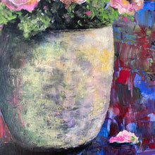 pink and blue  |  original painting<br><i>30x60cm on gallery wrapped canvas</i><br>- framed painting -