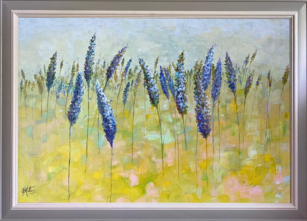 lavender fields  |  original painting<br><i>90x60cm on board</i><br>- framed painting -