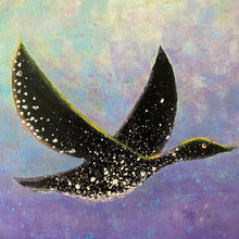 twilight flight  |  original painting<br><i>30x60cm on gallery wrapped canvas</i><br>- framed painting -