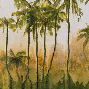 jungle palms  |  original painting<br><i>60x60cm on gallery wrapped canvas</i><br>- framed painting -