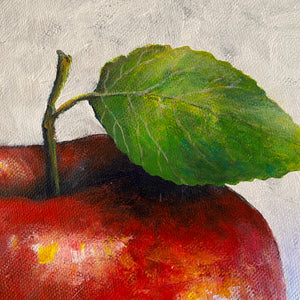 one red apple  |  original painting<br><i>40x40cm on gallery wrapped canvas</i>