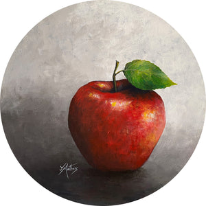 one red apple  |  original painting<br><i>40x40cm on gallery wrapped canvas</i>