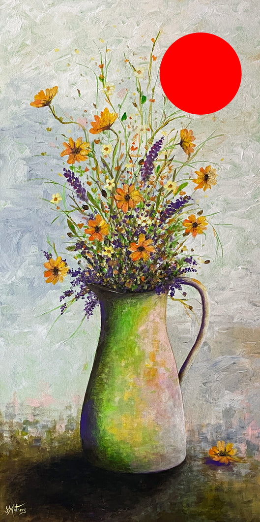 flower harvest  |  original painting<br><i>45x90cm on gallery wrapped canvas</i> SOLD