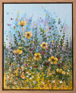 flower fun  |  original painting<br><i>40x50cm on gallery wrapped canvas</i><br>- framed painting SOLD