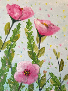 pink poppies  |  30x61cm  |  original acrylic painting SOLD