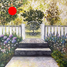 through the garden gate  |  91x91cm  |  original painting SOLD