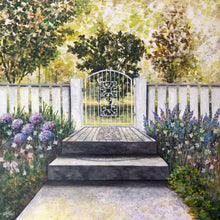 through the garden gate  |  91x91cm  |  original painting SOLD