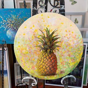 pineapple on show  |  original painting<br><i>40x40cm on gallery wrapped canvas</i>