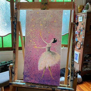star dancer  |  original painting<br><i>30x60cm on gallery wrapped canvas</i><br>- framed painting -