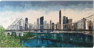 PRINT on CANVAS |  over the story bridge<br><i>various sizes | from my original painting</i>
