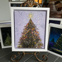 lilac christmas  |  original painting<br><i>20x25cm on gallery wrapped canvas</i><br>- framed painting -