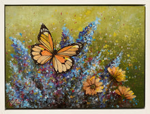butterfly charm  |  original painting<br><i>framed | 30x40cm + frame</i> SOLD