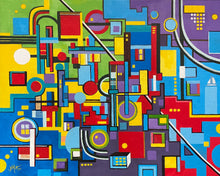 labyrinth escape  |  original painting<br><i>76x60cm on gallery wrapped canvas</i><br>- framed painting -